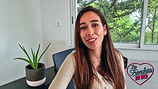 camila jolie, that french brunette slut, gets wild on cam