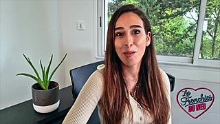 camila jolie, that french brunette slut, gets wild on cam