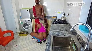 Desiring Plumber's Monster Cock in My Hairless Black Pussy