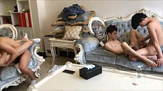 Ever seen Chinese boys in a wild bareback orgy? Join the action!