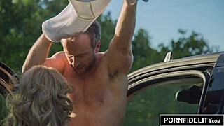 blonde milf brandi gets rough creampie from big cock