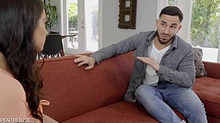 Slutty brunette babysitter Sofie Reyez finally fucks her boss 😏