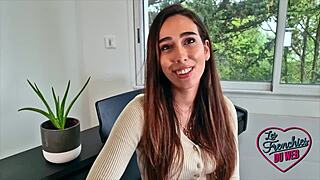 camila jolie, that french brunette slut, gets wild on cam