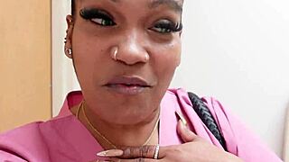 i'm thickpaws, this ebony latina with piercings, and i'm masturbating my big ass and clit at work, feeling so horny