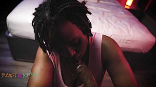 This bbw ebony rides him wild all night. Her tight grip never lets up.