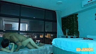 Watch this well-hung guy pound his new carnival hookup in red and sheer lingerie?