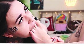 she loves sucking toes and diving into that pussy