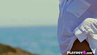 Sexy Brunette Milf Strips and Dances Wildly in Outdoor Tease