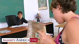 Slutty Katie St. Ives bangs professor for top grades.