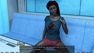 Married black beauty is upset with me in this anime porn video.