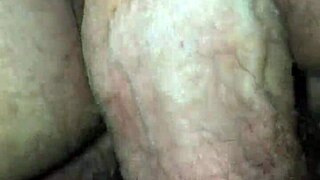 She's bent over, big pussy lips spread for deep assfucking in doggystyle.