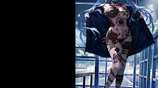 Interracial anime big black cock monster hentai scene.