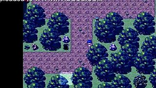 Tanned girl Natsuki pees in forest during hentai game episode 9