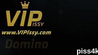 lesbian sweeties splash pee in garage