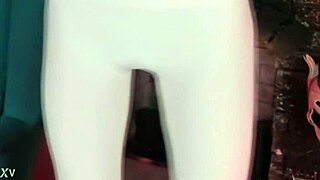 sweet eaton teases in fitted white leggings on webcam 😍