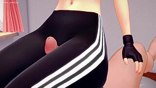 Wet Gwen Satacy From Hentai Wants To Fuck After Sport Exercise