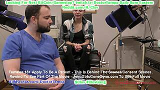 watch ava siren 1st gyno exam as doctor tampa examines her