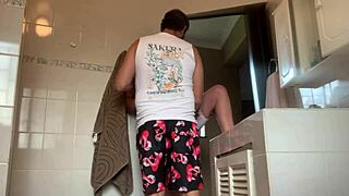 i fuck my best friend's petite wife in the pussy while he's watching tv