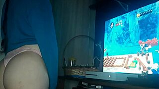 gamer girl engages in playful interaction with me