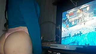 gamer girl engages in playful interaction with me