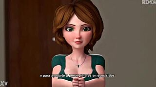 hiro's aunt giving a tit job in subtitled spanish hentai