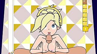 Overwatch Mercy gets pounded in anal creampie action with blonde flair