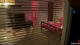 Bound student undergoes punishment in narrative scene