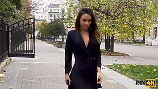 Rim4k brunette seductress wants to make her man hard with a rimjob