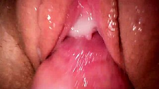 Extremely Close Up Fuck in Tight Teen Creamy Pussy with Amazing Finish