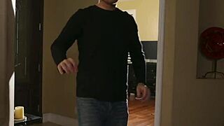 Busty Housewife Jessa Rhodes Awaits Husband in Sexy Lingerie