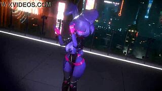 3D cartoon of Bonnie performing K-pop dance moves in a funny way