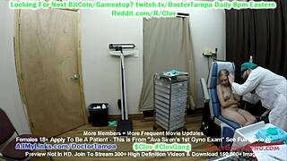 watch ava siren 1st gyno exam as doctor tampa examines her