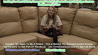 watch ava siren 1st gyno exam as doctor tampa examines her