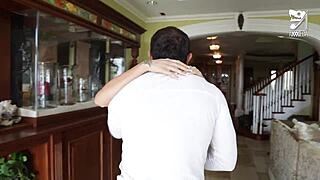 Lucky Guy Fucks Tattooed Latina Brunette Girlfriend Raven Bay's Ass