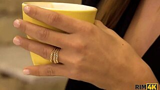 Rim4k brunette seductress wants to make her man hard with a rimjob