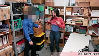 i caught cute shoplifter, now strip and fuck her doggystyle