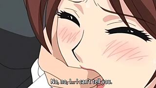 Anal-loving secretary gets creampied in public elevator in hentai toon