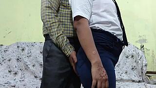 Desi Girl's First Day at Office Turns Wild as Boss Fucks Her Hard in Anal Session. Hindi Clear Voice Explains All!