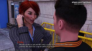 Redhead milf teacher gets creampied by big cock student