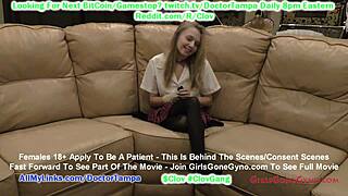 watch ava siren 1st gyno exam as doctor tampa examines her