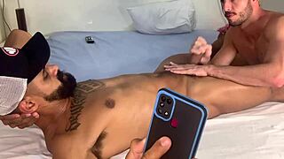 Two Guys Sucking Each Other. Intense Interracial Fun!