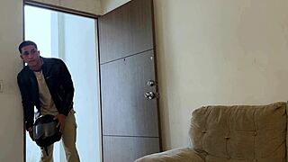 the delivery guy has a huge package so i tip him with my huge natural tits - milan rodriguez & daniela gomez