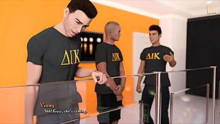 Watch the chick route walk of shame in Being a Dik