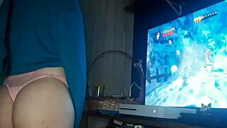 gamer girl engages in playful interaction with me