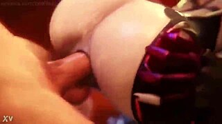 Overwatch NSFW! Deepthroat big cock compilation with cum!