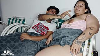 Taboo family sex with my stepmother while watching TV together