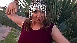 Hot milf Mariaold teases with big Oriental cosplay tits