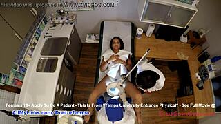 sheila daniels caught on spy cam during physical exam