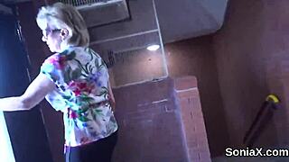 unfaithful english milf lady sonia showing off her massive hooters