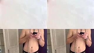 Brazilian wax job turns into wild, messy blonde action
